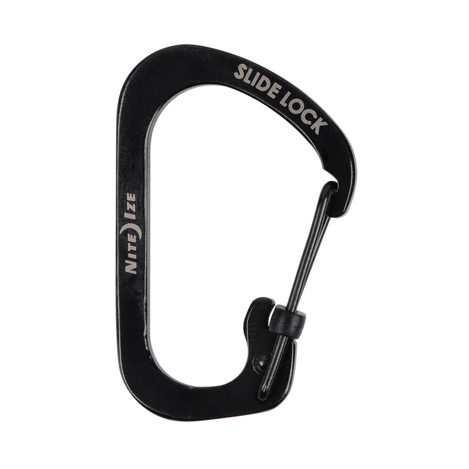 Nite Ize Size 2 Carabiner Slide Lock, Black Stainless Steel