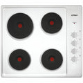 Chef 60cm electric cooktop - 4 hotplates, stainless steel finish, side controls - CHS642SB