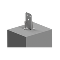 Vuepro 90mm Galvanised Concealed Bolt Down Post Support - Durable Steel - SuperSaverAU - view 4
