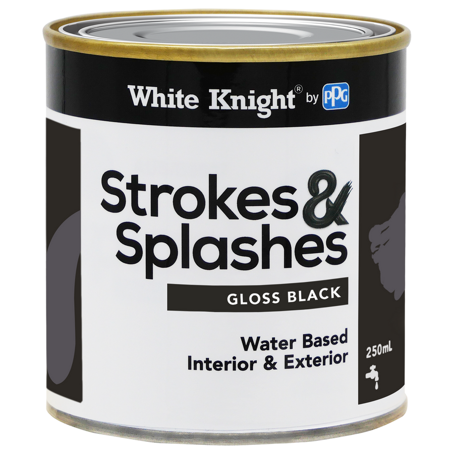 White Knight Strokes and Splashes - 250ml - Water Based - Gloss Finish - SuperSaverAU - view 1
