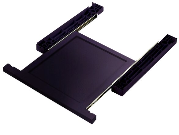 Haier stacking kit with a slide out tray - Black finish - 4.95kg - Compatible Haier appliances - SKANB1