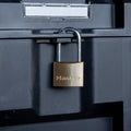 Master Lock 40mm Long Shackle Padlock, Solid Brass, Hardened Steel, 38mm Clearance