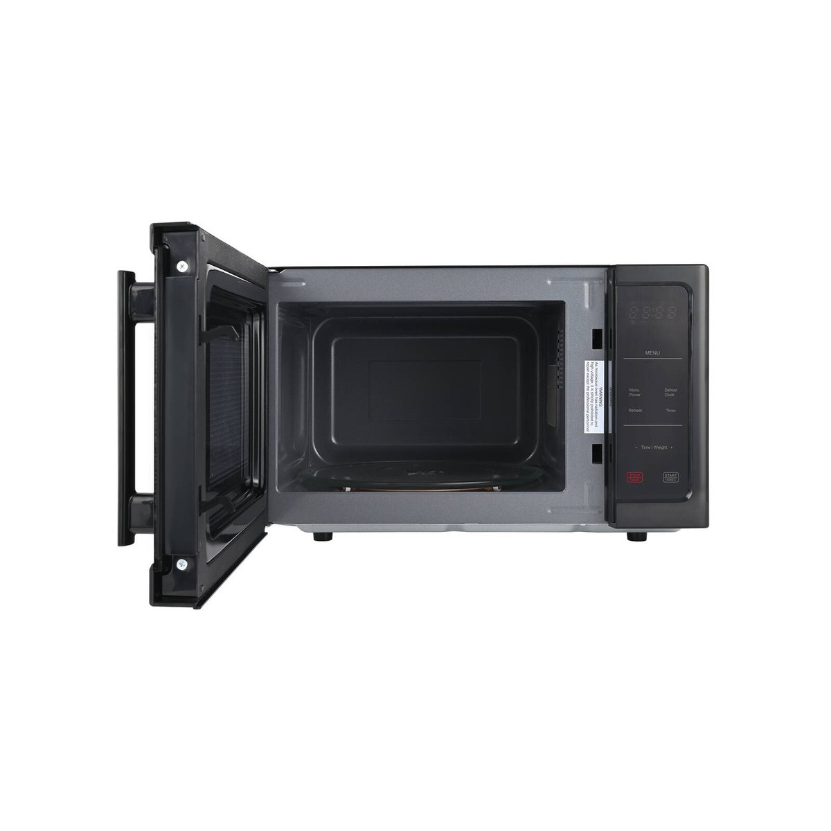 Mistral 25L Black Digital Microwave - 850W Power - 60-Minute Timer - Child Safety Lock