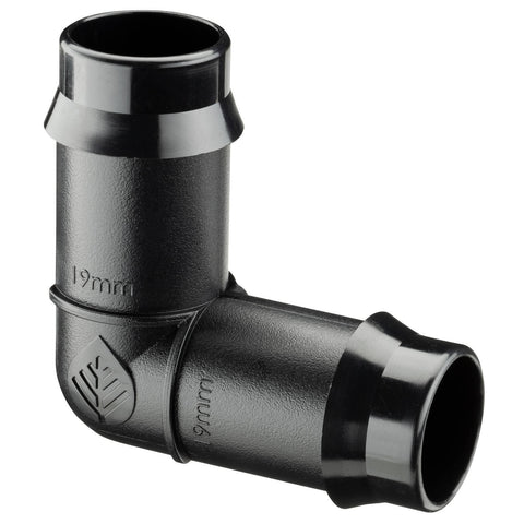 Pope 19mm Poly Barbed Elbow - Black Right-Angle Irrigation Fitting, 1000kPa