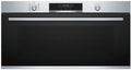 Bosch 90cm Series 6 Pyrolytic Built-In Oven - 85L Stainless Steel - Hot Air and Rapid Heat-Up - VBC578FS0