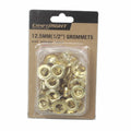 Craftright 12.5mm Grommets - 50 Pack - Brass Plated Steel - Gold - SuperSaverAU - view 2