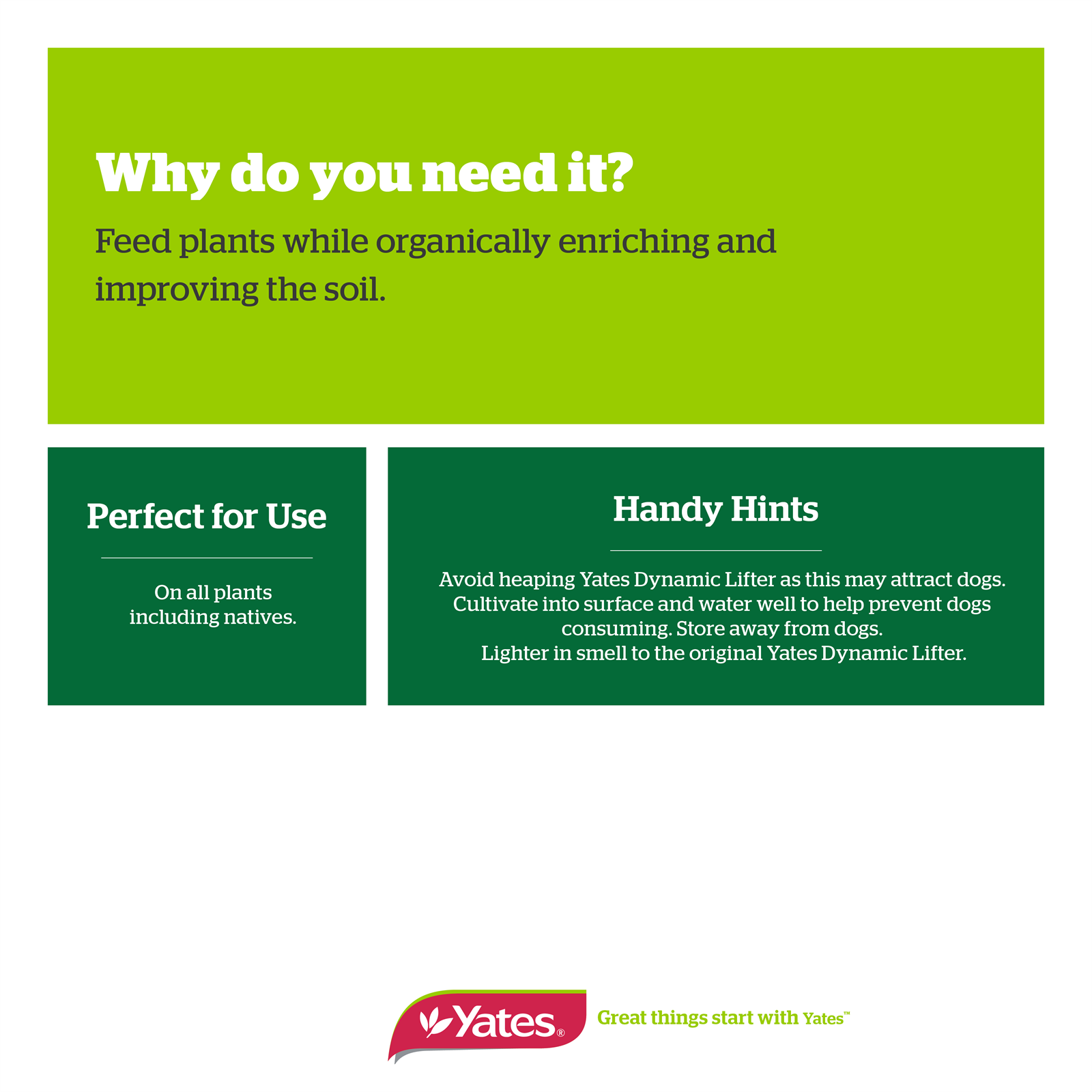 Yates Dynamic Lifter Reduced Odour Soil Improver and Plant Fertiliser 2.5kg - Organic Pellets