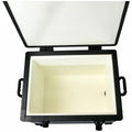 EvaKool 47L Fibreglass Infinity Icebox - White Gloss, Thick Lid Usable as a Seat, 44mm Insulation - E047
