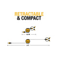 DeWALT 1m 3-In-1 Retractable Charging Cable Lightning Type-C Micro-USB Kevlar 1311364DWE