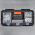 Tactix 507mm Polypropylene Tool Box, Lift-Out Tray, Clear-Lid Compartments, Black and Orange