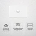 DETA X6 Single Switch 1 Gang White Polycarbonate 10A 240V