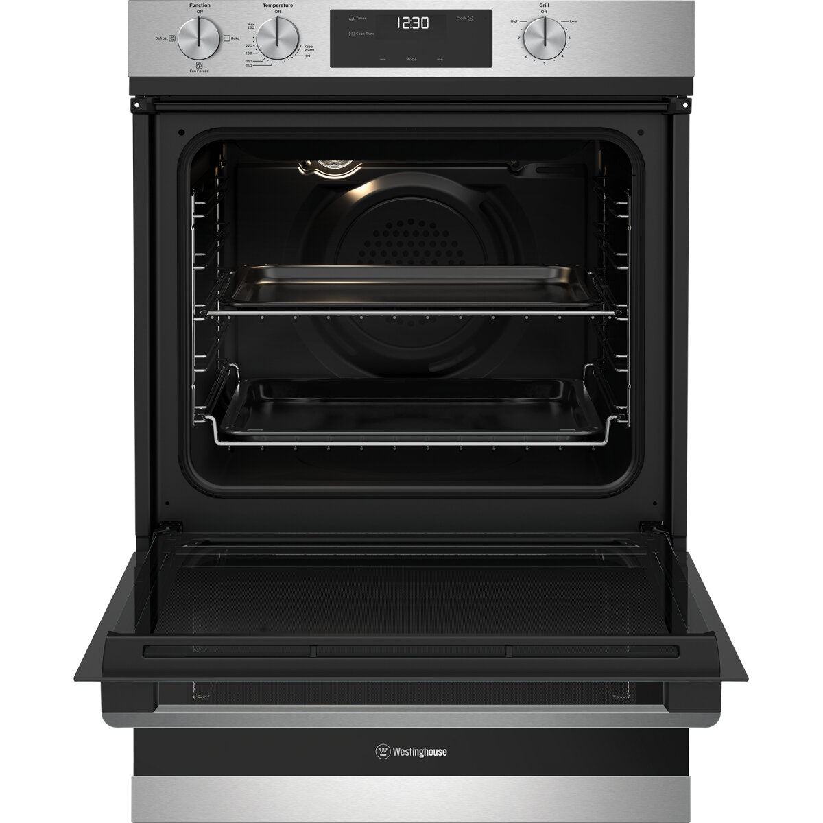 Westinghouse 60cm Multi-Function Natural Gas Oven - Separate Electric Grill, Stainless Steel - WVG6565SD