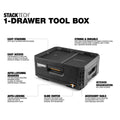 Toughbuilt Stacktech Tool Box - 1 Drawer - 410mm x 220mm x 530mm - Durable Storage - SuperSaverAU - view 5