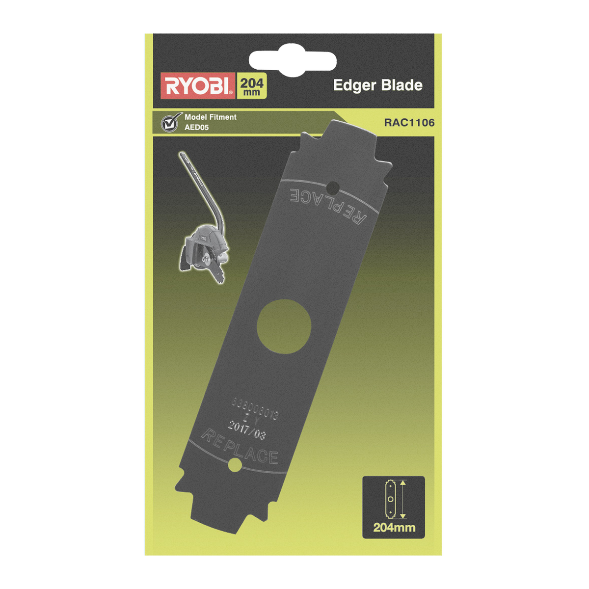 Ryobi 204mm Edger Blade - Replacement Blade - Hardened Steel - Double-Sided - SuperSaverAU - view 1