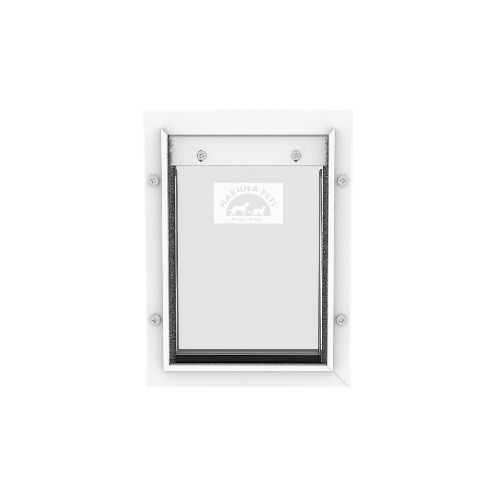 Hakuna Pets Small White Deluxe Aluminium Pet Door