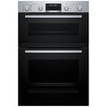 Bosch 60cm Series 6 Built-In Double Oven - 105L Stainless Steel - Pyrolytic and 3D HotAir - MBG578FS3A