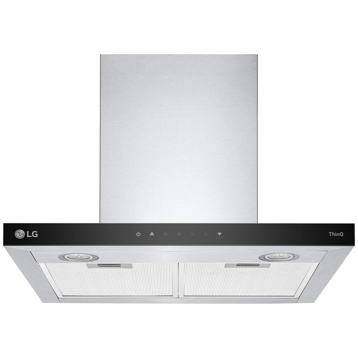 LG 60cm Series 7 canopy rangehood - stainless steel, ThinQ app control, 830m³/h, 4 speeds - BWH607T3S
