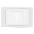 Deta Heavy Duty Rubber Brush Plate - 13mm x 75mm x 115mm - White - Cable Management - SuperSaverAU - view 1