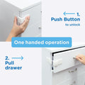 Perma Child Safety Adhesive Corner Drawer Locks - 2 Pack, Self-Locking White