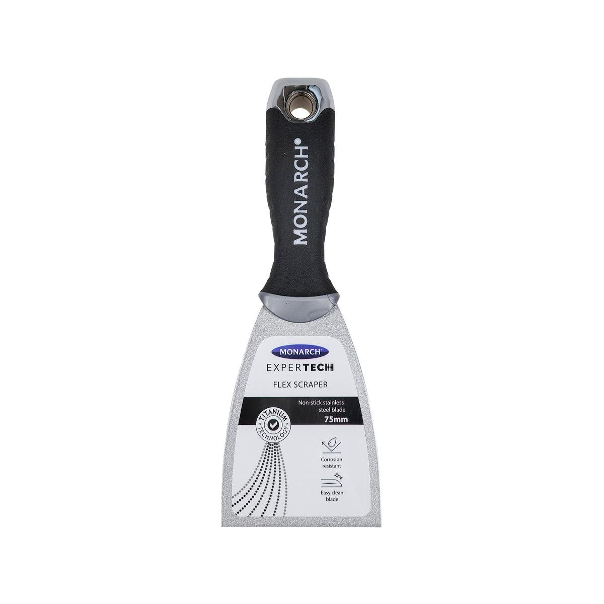 Monarch Expertech Flex Scraper - 75mm - Stainless Steel - Non-Stick - SuperSaverAU - view 1