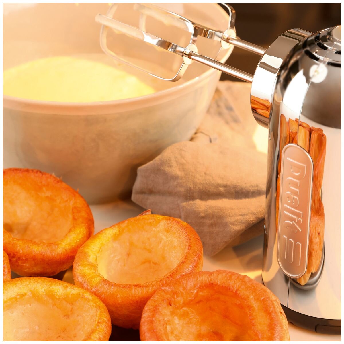 Dualit Hand Mixer - 400W Motor, 4 Speeds, Retractable Cord, Polished Metal Finish - DU89360