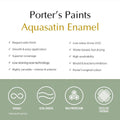 Porter S Aquasatin Washable Paint 1L 110mm x 132mm Popcorn - Durable Satin Finish - SuperSaverAU - view 4