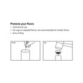 Surface Gard 22mm White Plastic Cushioned Glide 4 Pack - Floor Protection - SuperSaverAU - view 3