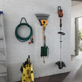 Pinnacle Large Tool Holder - Gloss Black Steel & PVC Wall Mount for Long Handled Tools