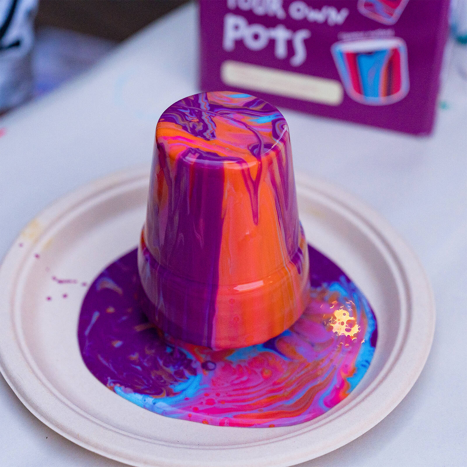 Crafted Paint Your Own Pot Pouring Paint Kit - 2 Pack