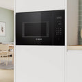 Bosch Series 6 25L Built-In 900W Microwave with Grill - Black, AutoPilot 8 Programs - BEL554MB1A