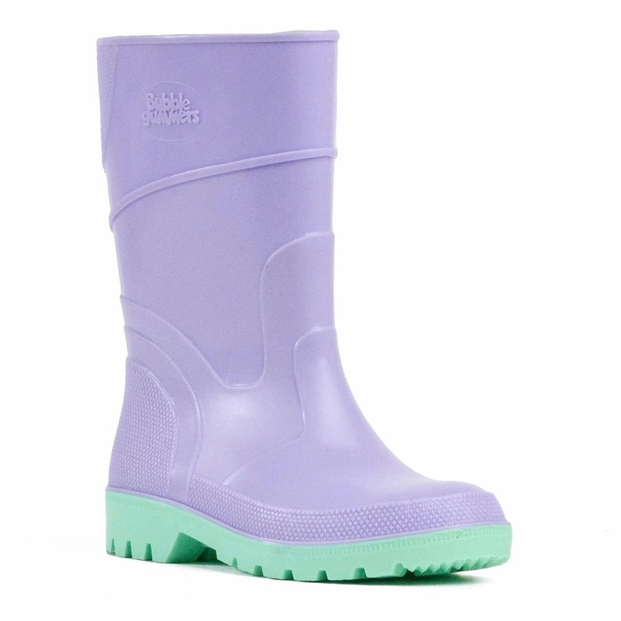 Bata Kids Gumboots Size 10 - Purple and Green - Waterproof - Lightweight - SuperSaverAU - view 1