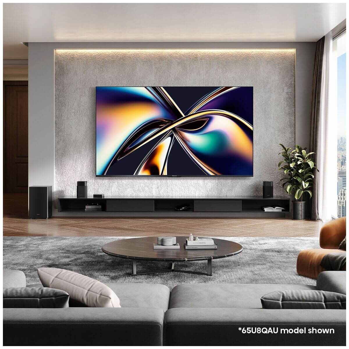 Hisense 65 Inch U8QAU ULED Mini-LED TV - 165Hz, 4.1.2 Channel Sound, Dolby Vision - 65U8QAU