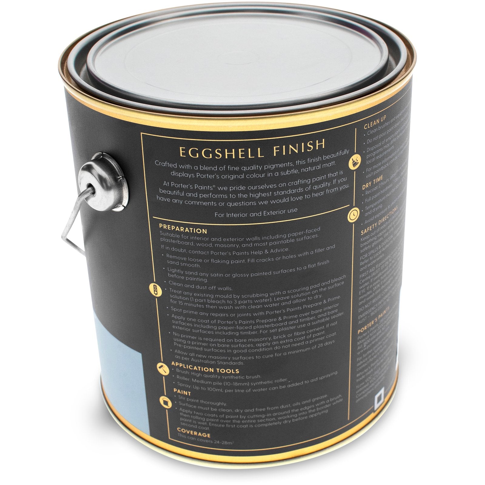 Porter's Paints Broadwall 2L Popcorn Eggshell Washable Wall Paint