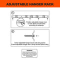 Everhang 425mm 5 Sliding Bars Broom Holder - Silver - Steel - SuperSaverAU - view 3