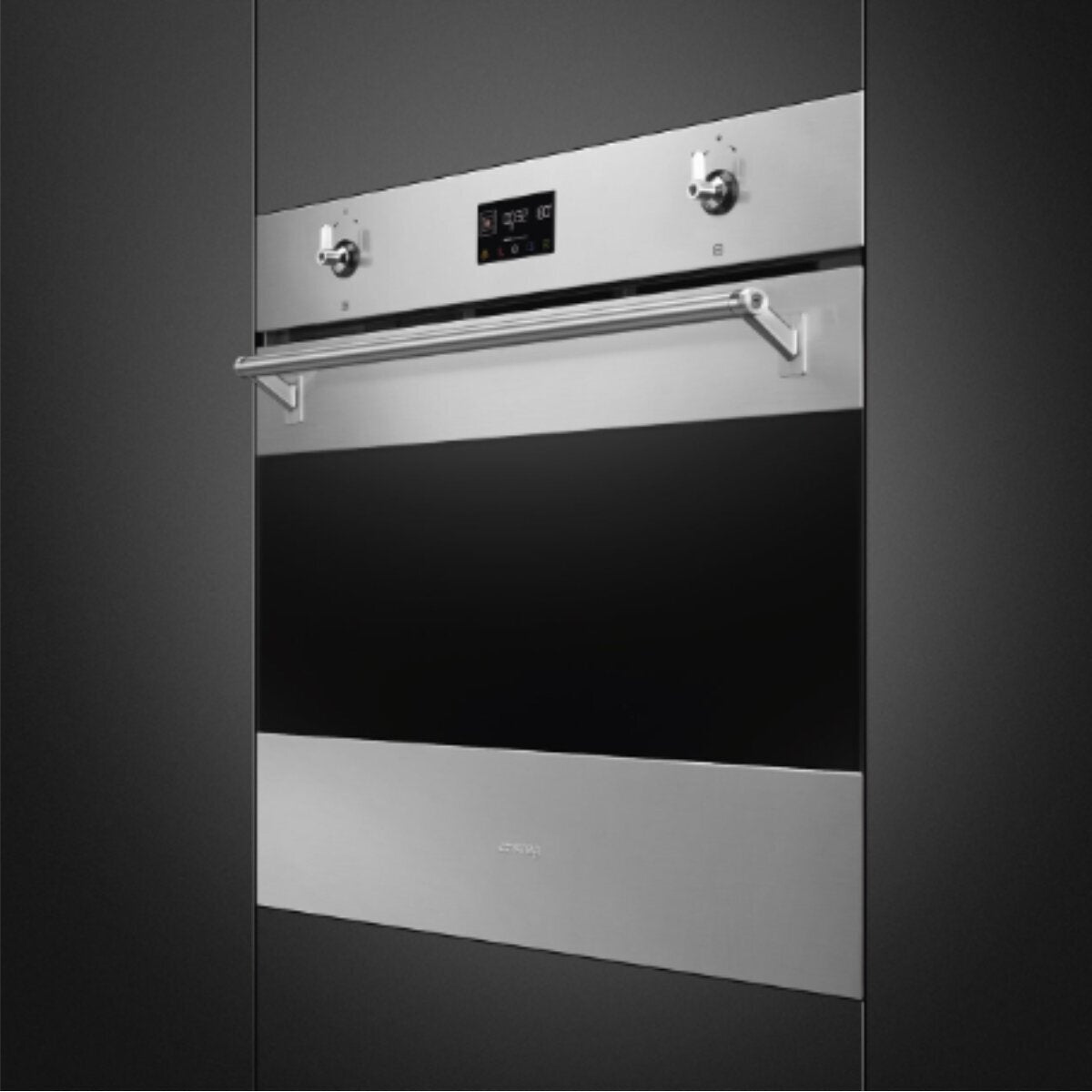Smeg 76cm Classic Pyrolytic Oven - 111L Net, Stainless Steel, Temperature Probe - SOPA3302TPX