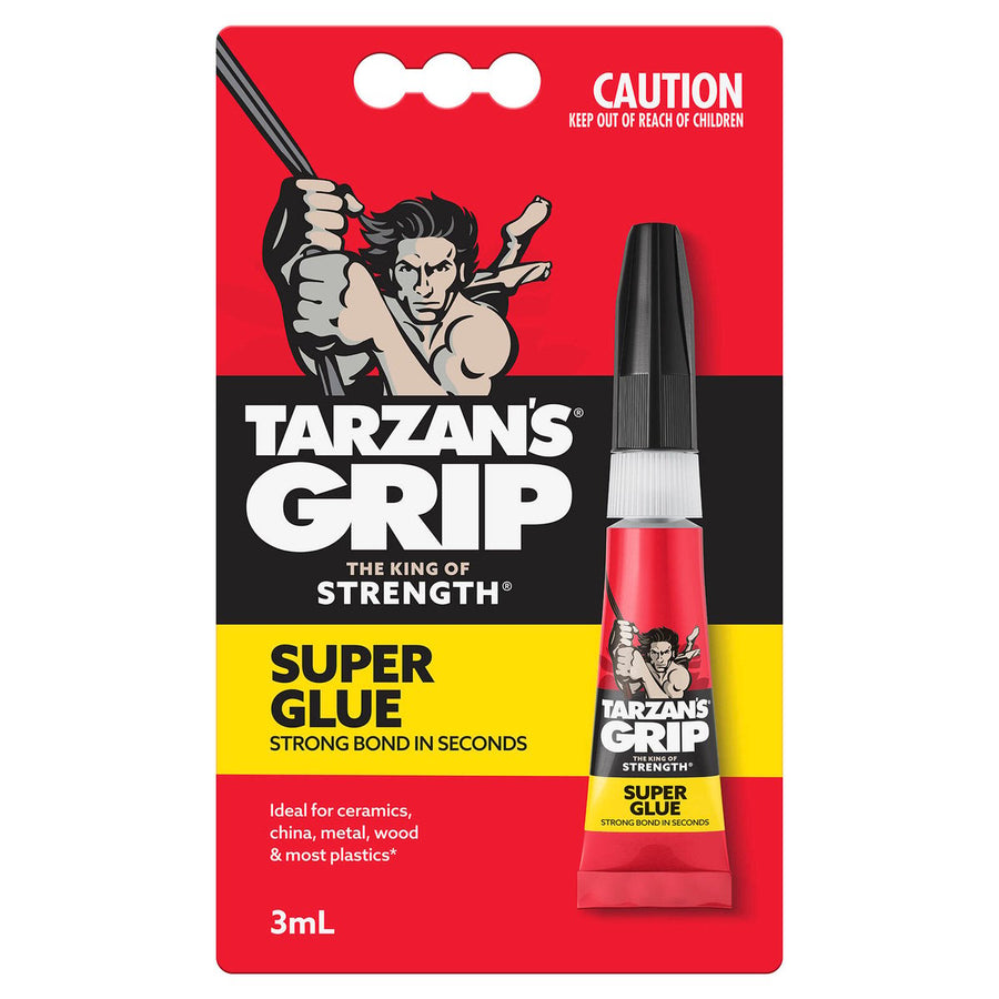 Tarzan S Grip Super Glue 3ml - Fast-Setting Multi-Purpose Adhesive - SuperSaverAU - view 1