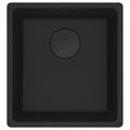 Franke Maris 370mm Single Bowl Flush Mount Sink - Matte Black, Extension Drainer - MRG210-37MB-FPC