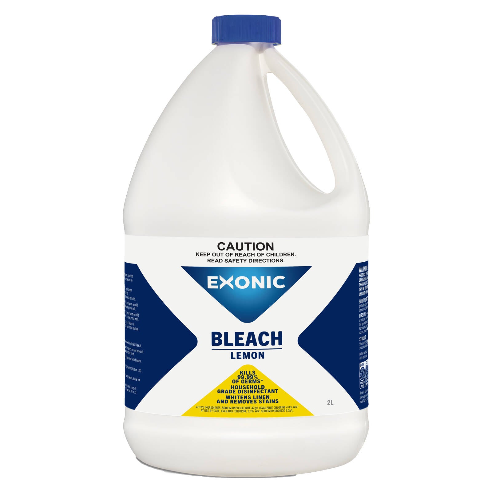 Exonic 2L Lemon Bleach Household Disinfectant & Stain Remover