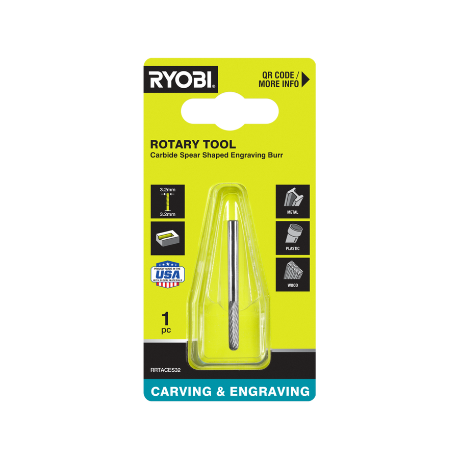 Ryobi Rotary Spear Engraving Burr 3.2mm - Carbide - Precision Shaping - SuperSaverAU - view 1