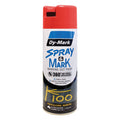 Dy-Mark 350g Fluoro Red Spray & Mark Paint - Gloss, High Opacity, Splatter Resistant Outdoor