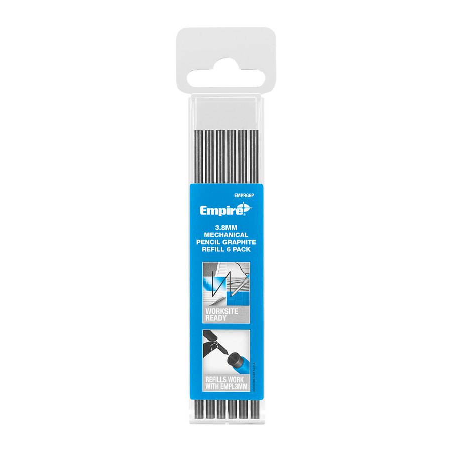 Empire 3.8mm Mechanical Pencil Graphite Refill 6 Pack for Timber & Metal