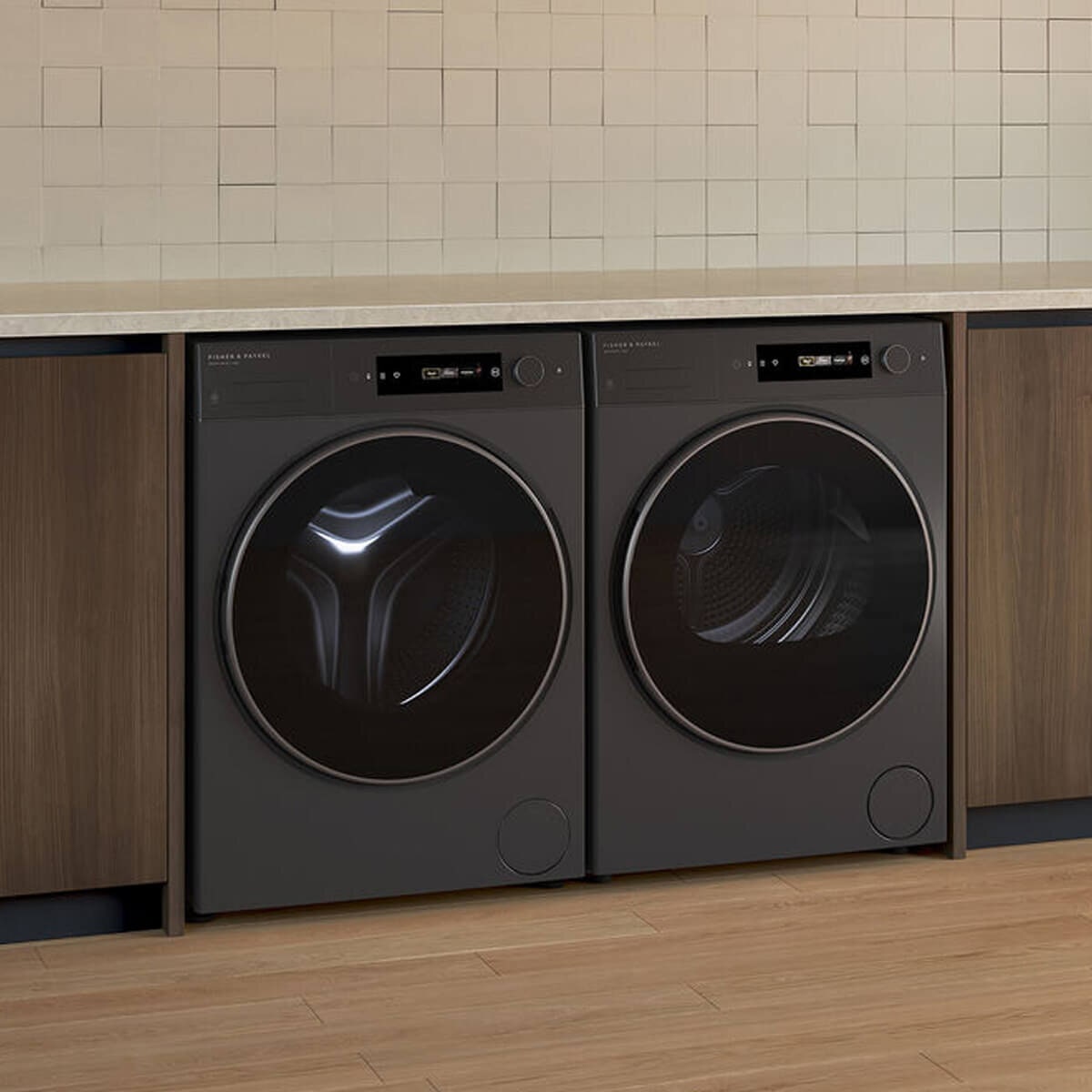 Fisher & Paykel Series 7 10kg Front Load Washer and Heat Pump Dryer Package - Graphite - WH1060DG5DH1060DG5