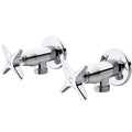 Caroma Elegance II Washing Machine Set, Polished Chrome, Lead-Free Brass, Cross Handles