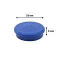 Everhang Blue Disc Magnet 25mm Ceramic 20 Pack Ideal For Whiteboards - SuperSaverAU - view 2