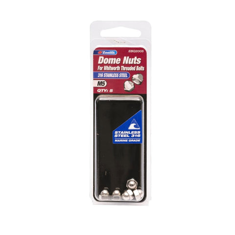Zenith M5 Dome Nut 316 Stainless Steel 5 Pack Corrosion Resistant - SuperSaverAU - view 1