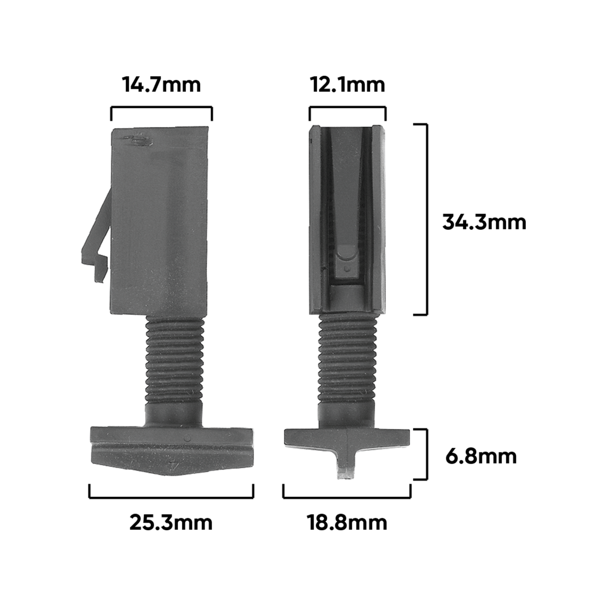 Rolltrak Sliding Screen Door Top Guide - 25mm x 42mm - Plastic - Adjustable - 2 Pack - SuperSaverAU - view 2