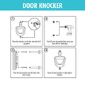 Adoored Door Knocker - 155mm - Steel - Satin Nickel Finish - SuperSaverAU - view 4