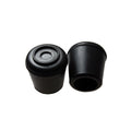 Surface Gard 16mm Black Round External Rubber Chair Tips - 4 Pack