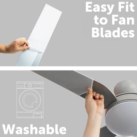 Arlec Ceiling Fan Blade Sleeve - 4 Pack - Nylon - Washable - SuperSaverAU - view 2