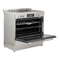 Whirlpool 90cm Ceramic Freestanding Oven - Inox, 133L, AirFry Function, Five Cooking Zones - WS91V9KPX